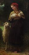 Adolphe William Bouguereau The Shepherdess (mk26) oil painting on canvas